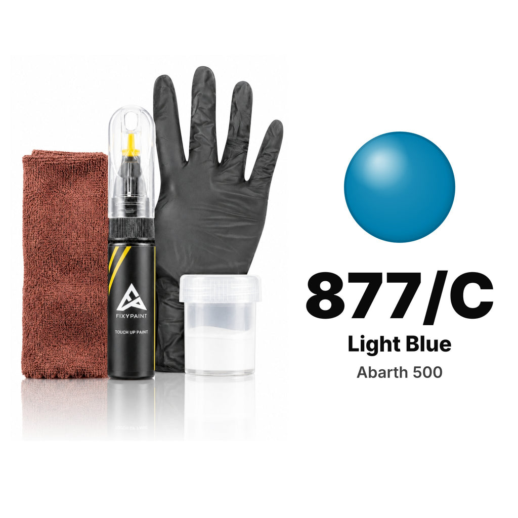 Touch-up paint for Abarth 500 877/C Light Blue, Complete kit