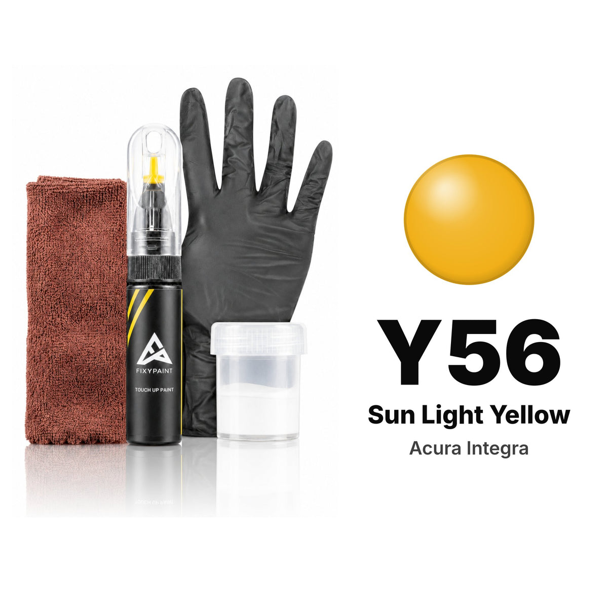 Touch-up paint for Acura Integra Y56 Sun Light Yellow, Complete kit