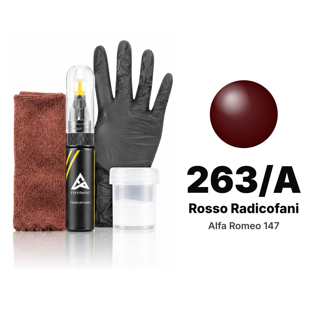 Touch-up paint for Alfa Romeo 147 263/A Rosso Radicofani, Complete kit