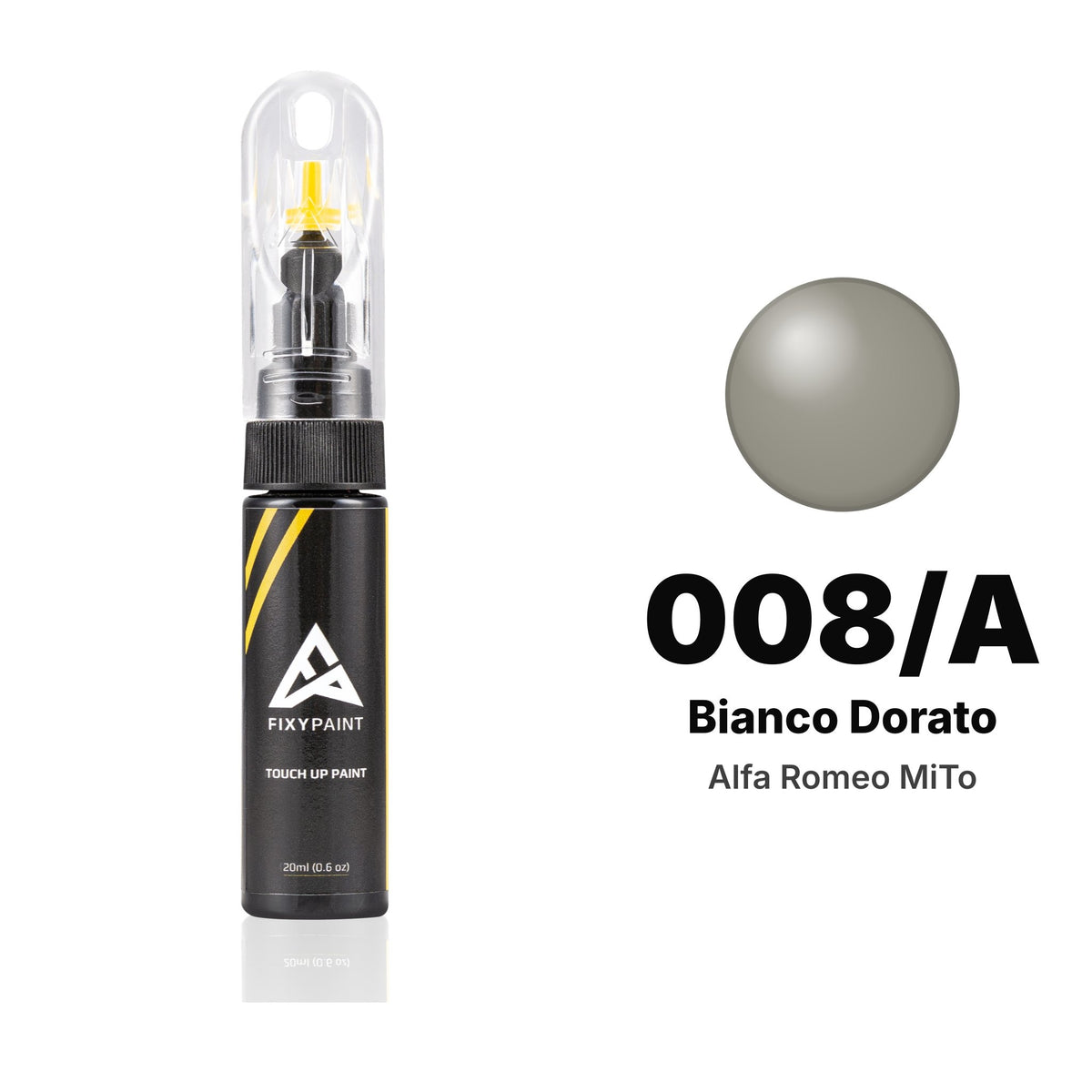 Pintura de retoque para Alfa Romeo MiTo – 008/A Bianco Dorato (2013), kit Básico