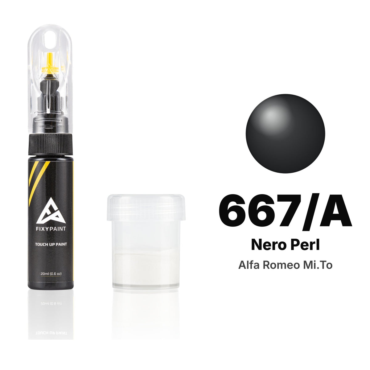 Lackstift für Alfa Romeo MiTo – 667/A Nero Perl (2013), Set Standard