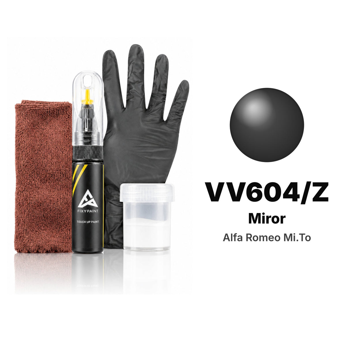 Touch-up paint for Alfa Romeo MiTo VV604/Z Miror, Complete kit