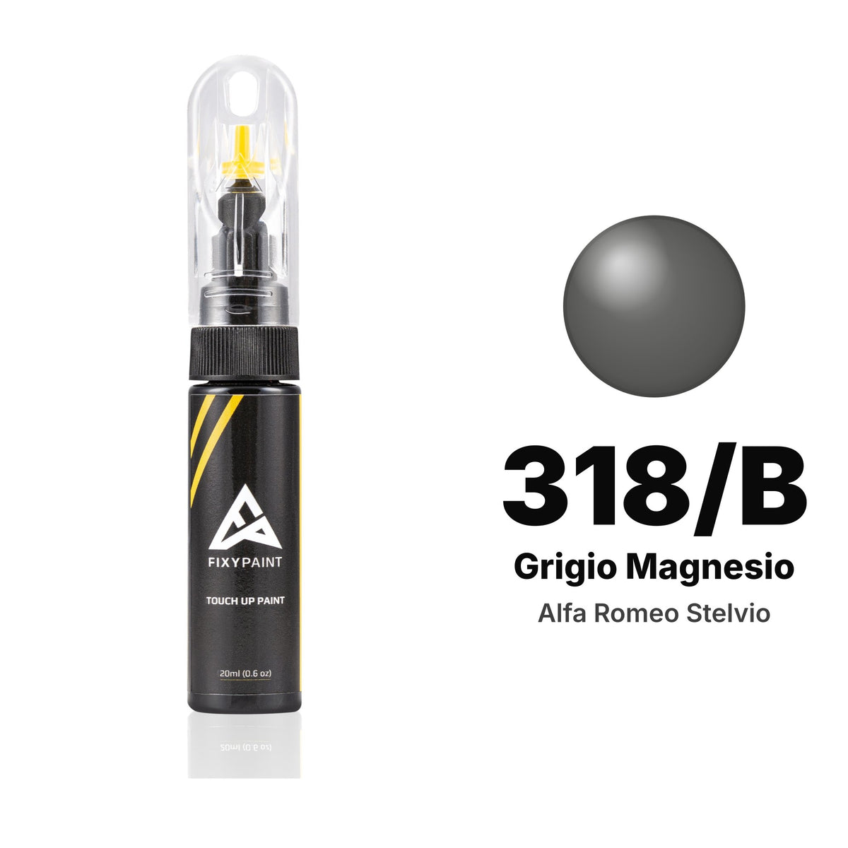 Peinture de retouche pour Alfa Romeo Stelvio – 318/B Grigio Magnesio (2017–2023), kit Basique