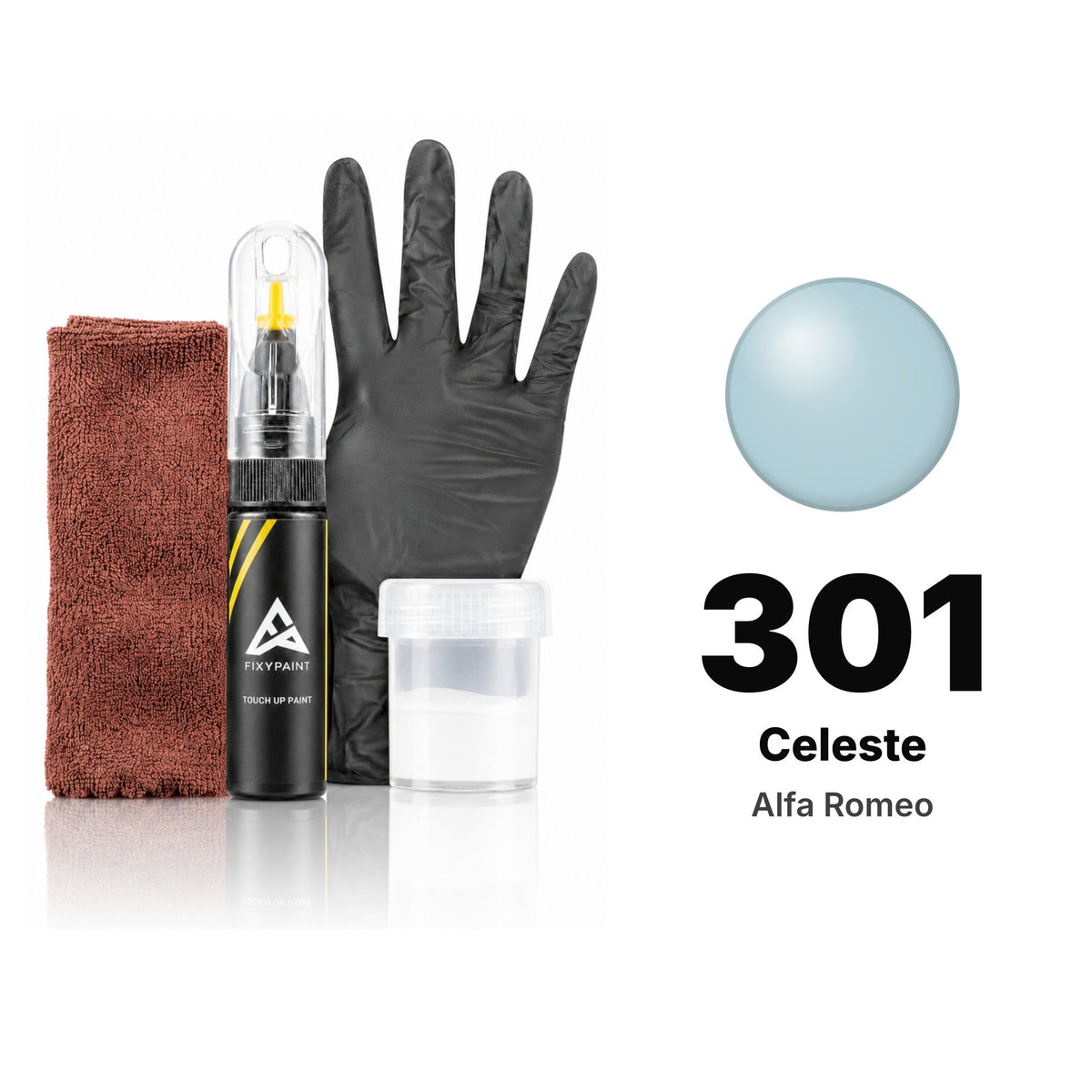 Touch-up paint for Alfa Romeo 301 Celeste, Complete kit