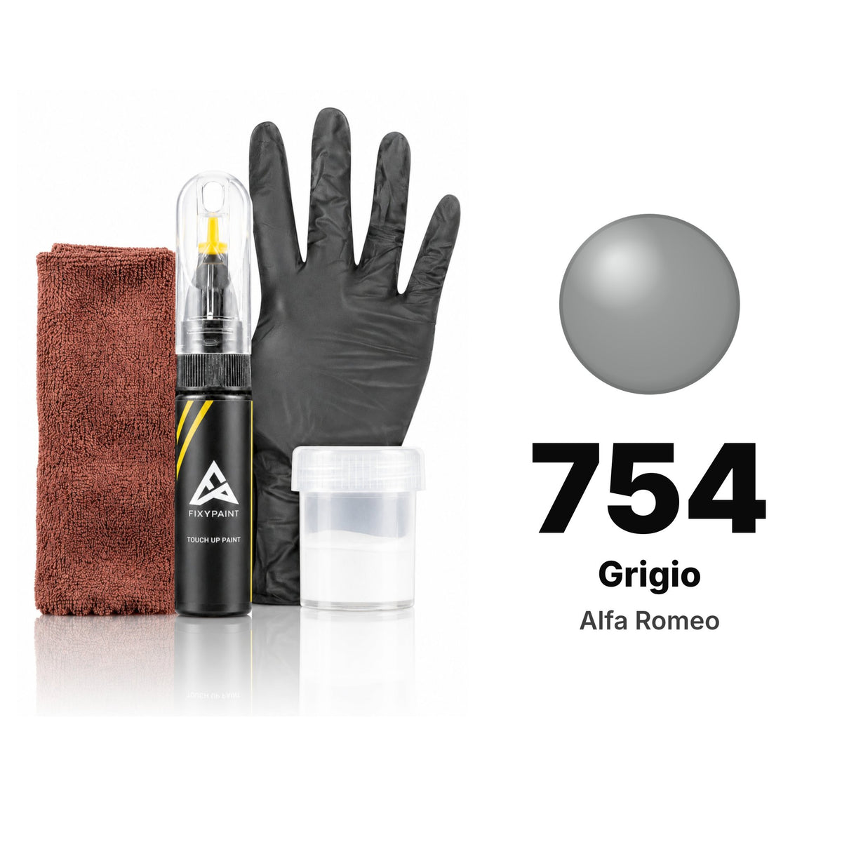 Touch-up paint for Alfa Romeo 754 Grigio, Complete kit
