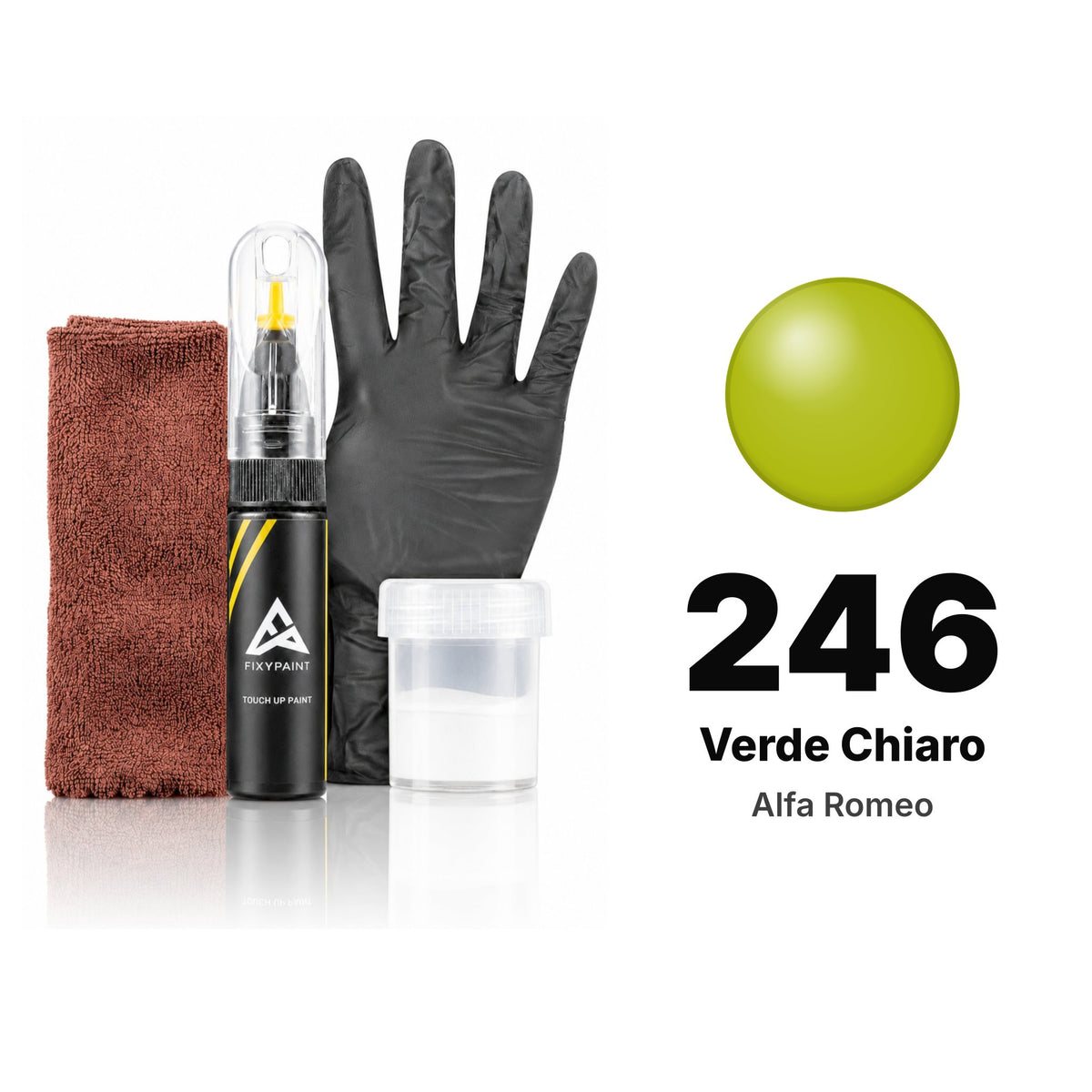 Vernice ritocco per Alfa Romeo – 246 Verde Chiaro (tutti i modelli, 1985–1986), kit Completo