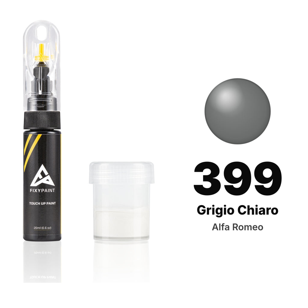 Pintura de retoque para Alfa Romeo – 399 Grigio Chiaro (todos los modelos, 1991–1993), kit Estándar