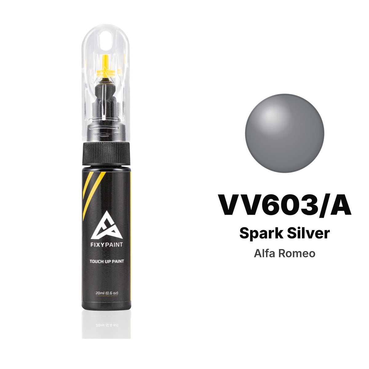 Lackstift für Alfa Romeo – VV603/A Spark Silver (alle Modelle, 2009, 2012–2015, 2017), Set Basis