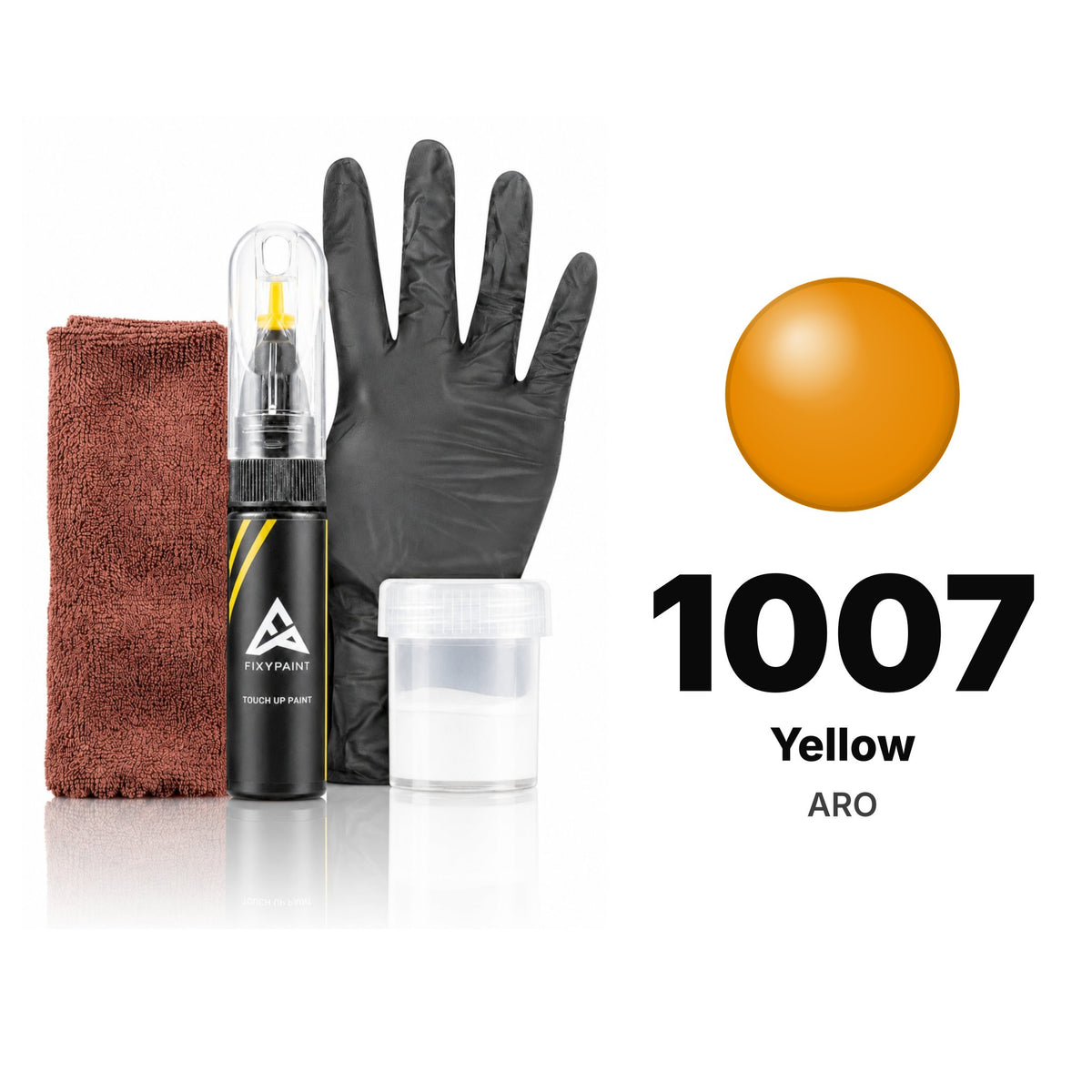 Touch-up paint for ARO 1007 Yellow, Complete kit