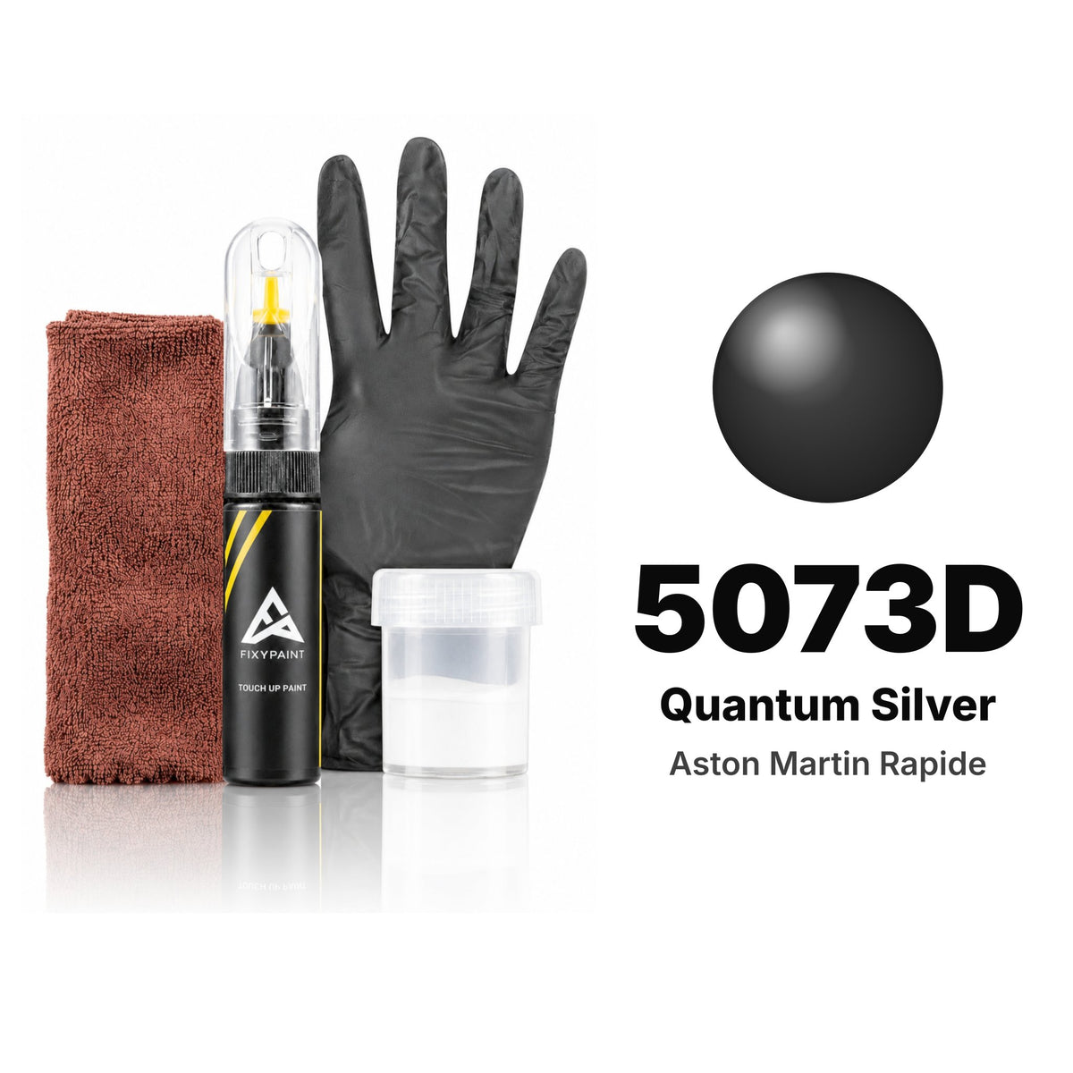 Lackstift für Aston Martin Rapide – 5073D Quantum Silver (2012–2019), Set Komplett
