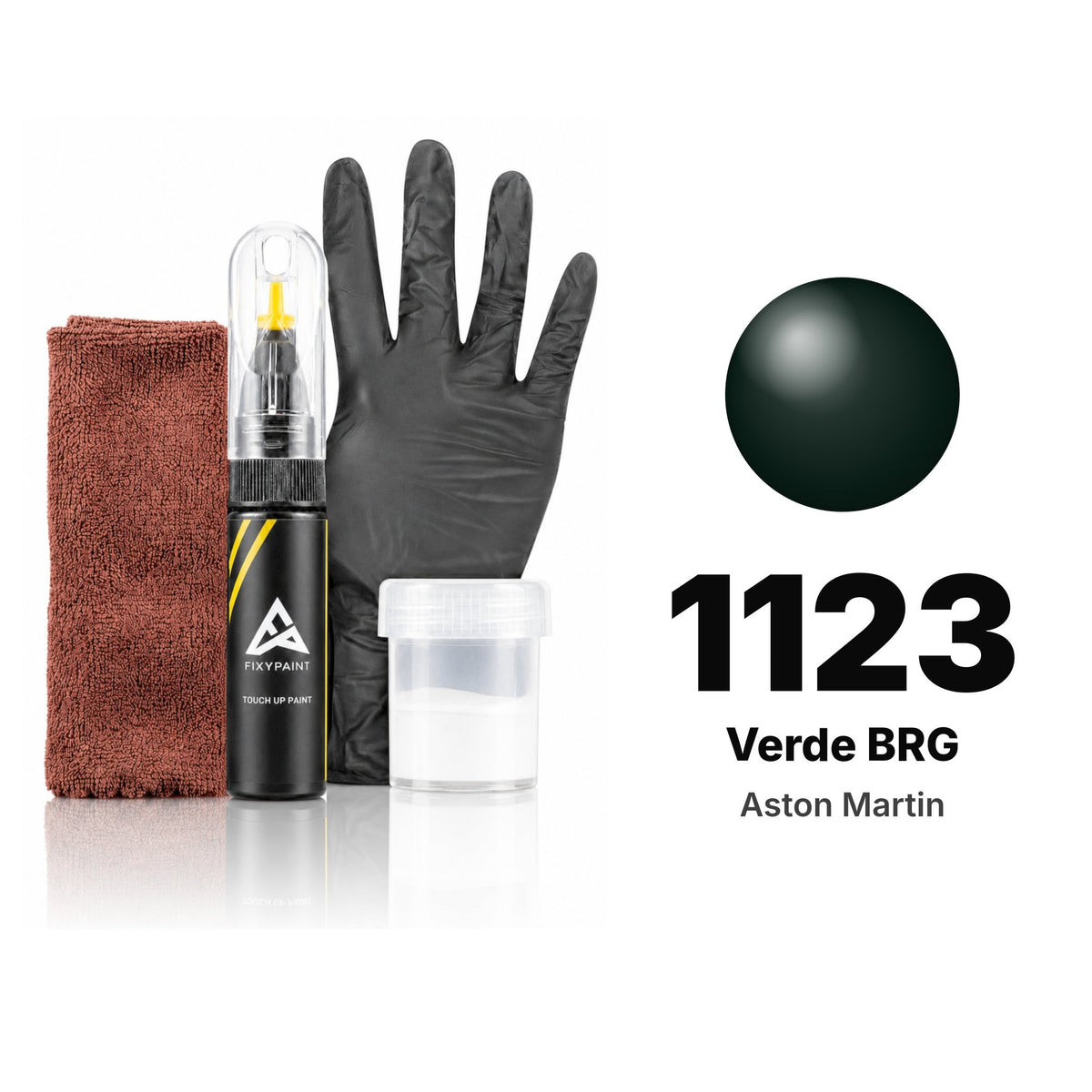 Touch-up paint for Aston Martin 1123 Verde BRG, Complete kit