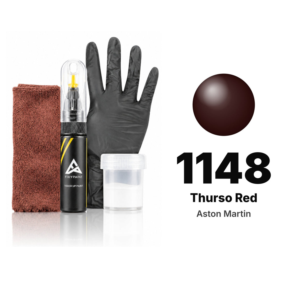 Touch-up paint for Aston Martin 1148 Thurso Red, Complete kit