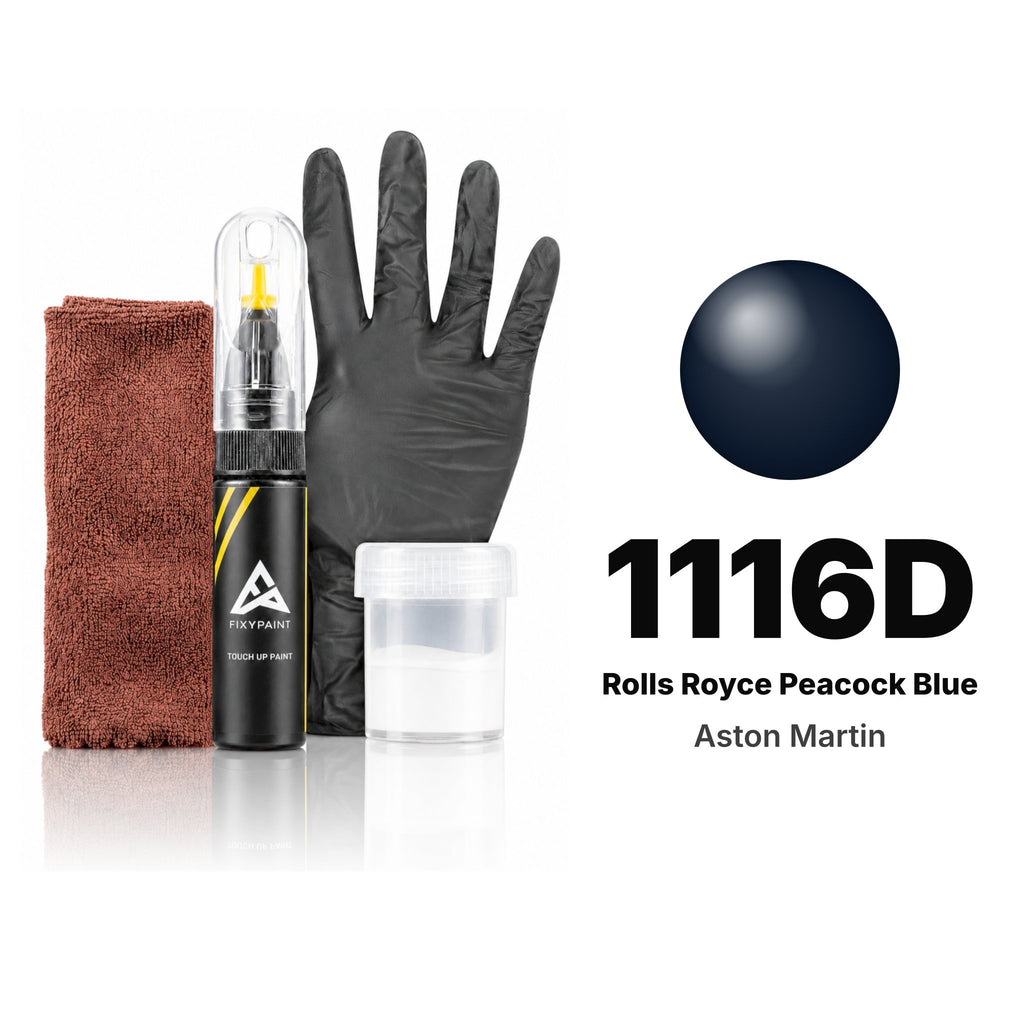 Touch-up paint for Aston Martin 1116D Rolls Royce Peacock Blue, Complete kit
