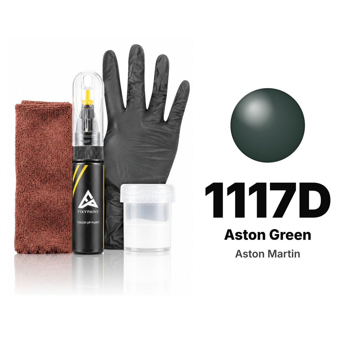 Touch-up paint for Aston Martin 1117D Aston Green, Complete kit