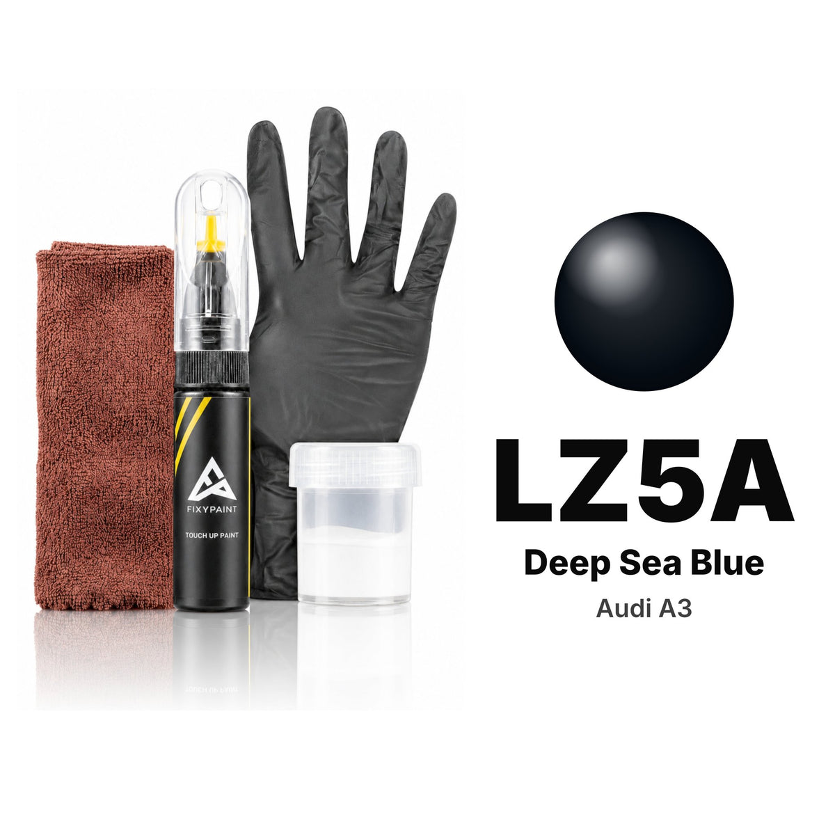 Touch-up paint for Audi A3 LZ5A Deep Sea Blue, Complete kit