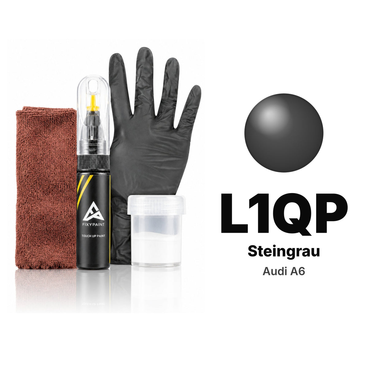 Lackstift für Audi A6 – L1QP Steingrau (2008–2016), Set Komplett