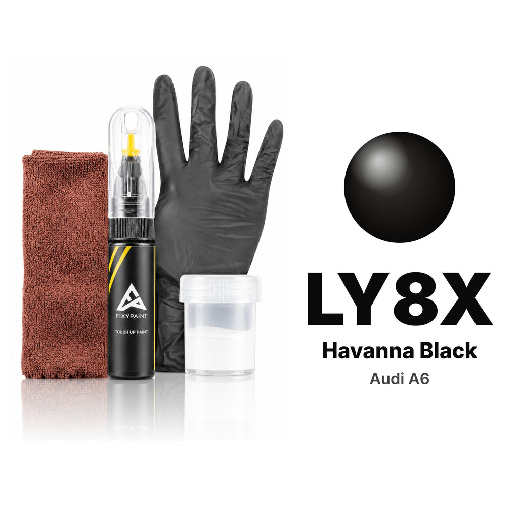 Lackstift für Audi A6 – LY8X Havanna Black (2011–2018), Set Komplett