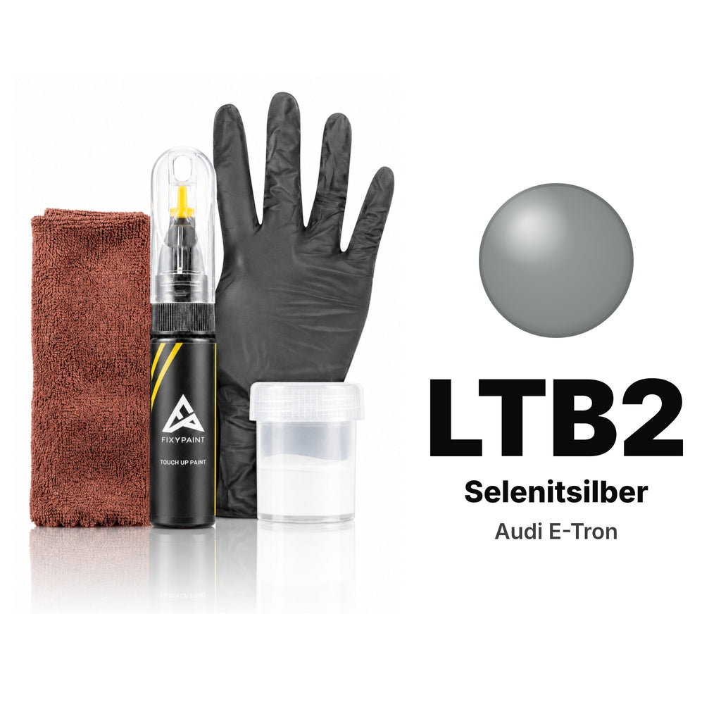 Lackstift für Audi E-Tron – LTB2 Selenitsilber (ab 2021), Set Komplett