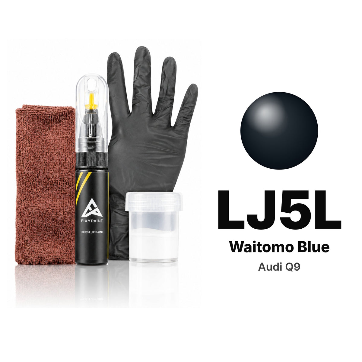 Touch-up paint for Audi Q9 LJ5L Waitomo Blue, Complete kit