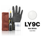 Touch-up paint for Audi RS4 LY9C Ibis White, Complete kit