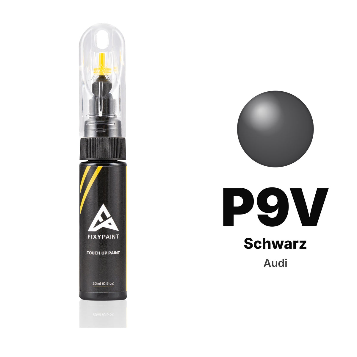 Lackstift für Audi – P9V Schwarz (alle Modelle, 1981–1986), Set Basis