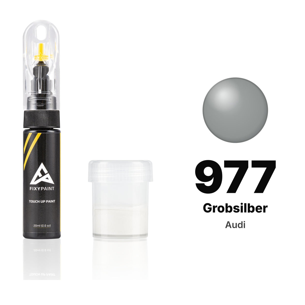 Lackstift für Audi – 977 Grobsilber (alle Modelle, 1984–1986), Set Standard