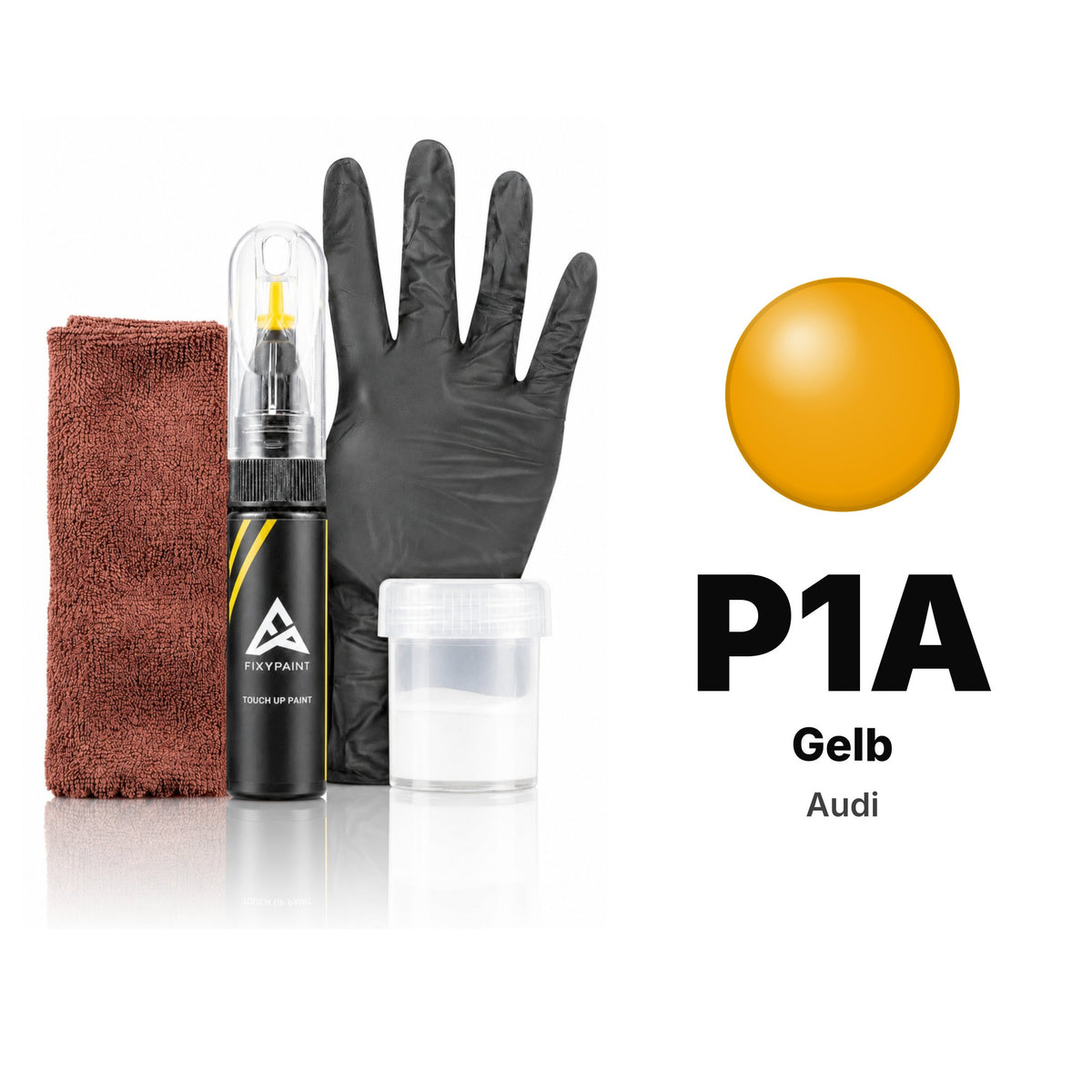 Vernice ritocco per Audi – P1A Gelb (tutti i modelli, 1986–1990), kit Completo