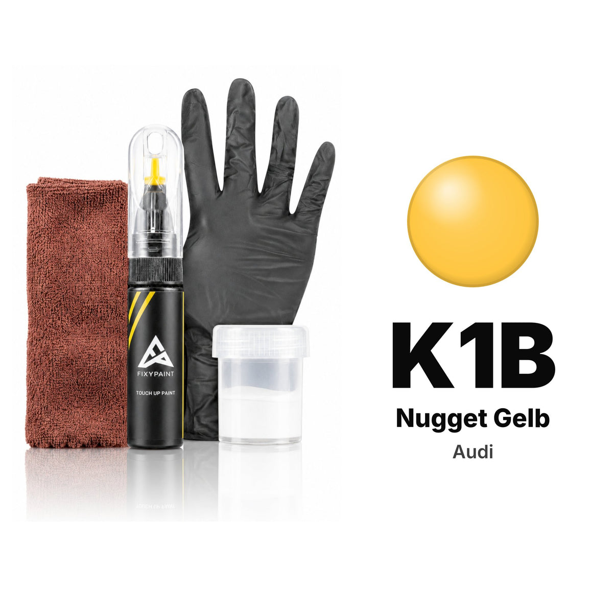 Touch-up paint for Audi K1B Nugget Gelb, Complete kit