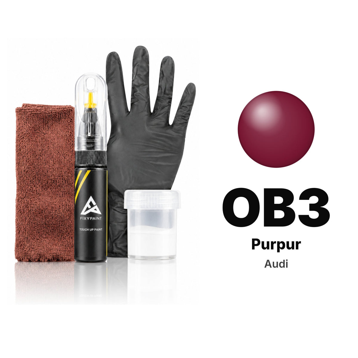 Touch-up paint for Audi OB3 Purpur, Complete kit