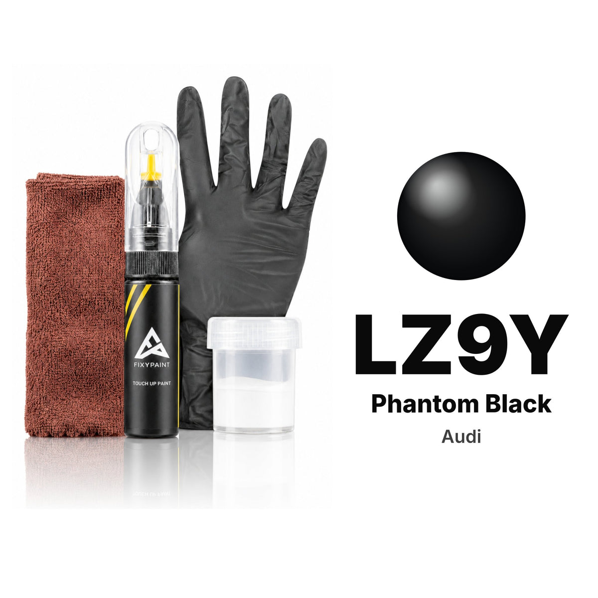 Touch-up paint for Audi LZ9Y Phantom Black, Complete kit