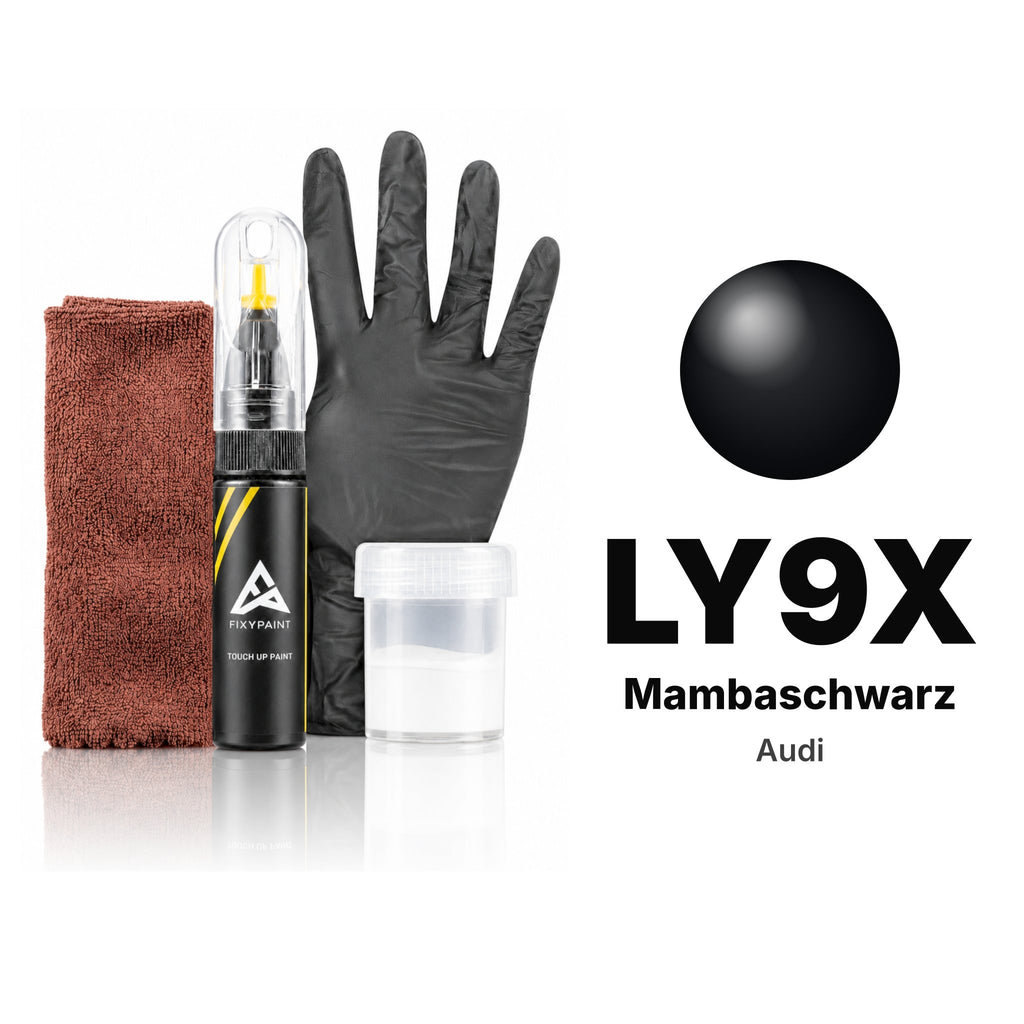 Touch-up paint for Audi LY9X Mambaschwarz, Complete kit