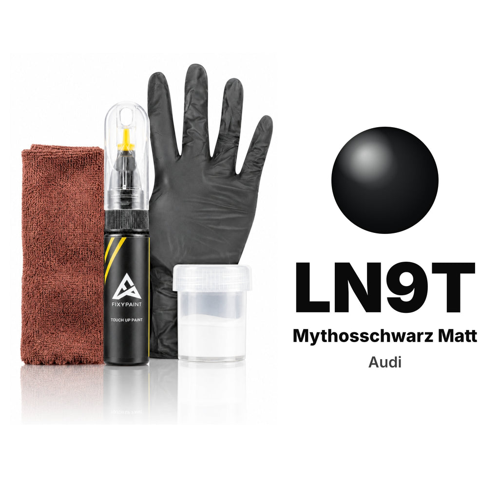 Touch-up paint for Audi LN9T Mythosschwarz Matt, Complete kit