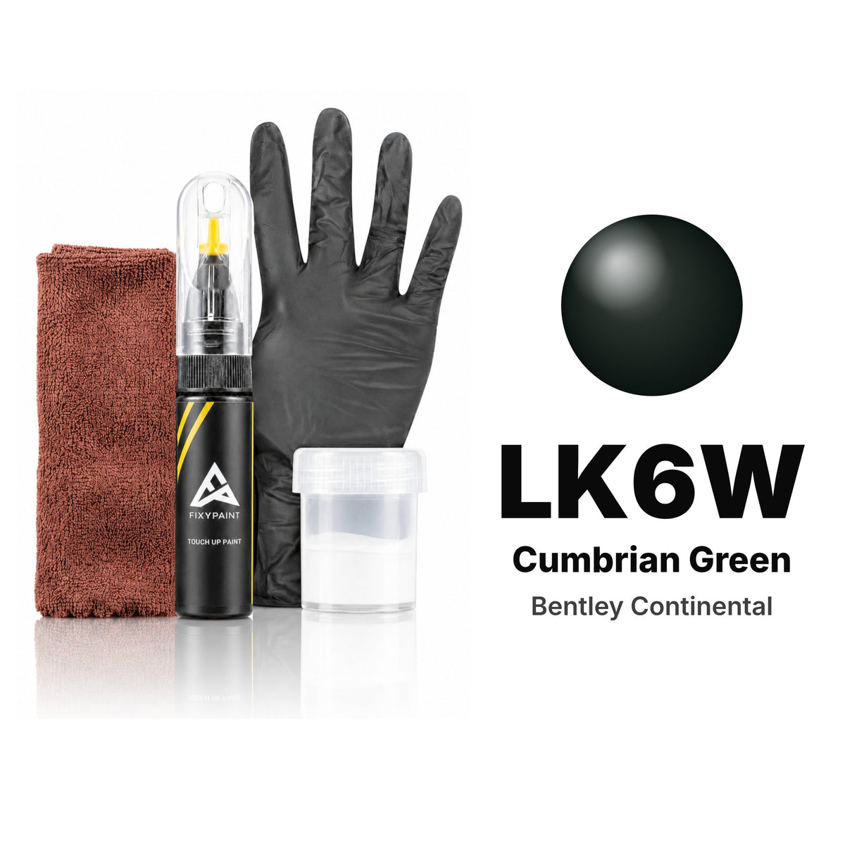 Touch-up paint for Bentley Continental LK6W Cumbrian Green, Complete kit