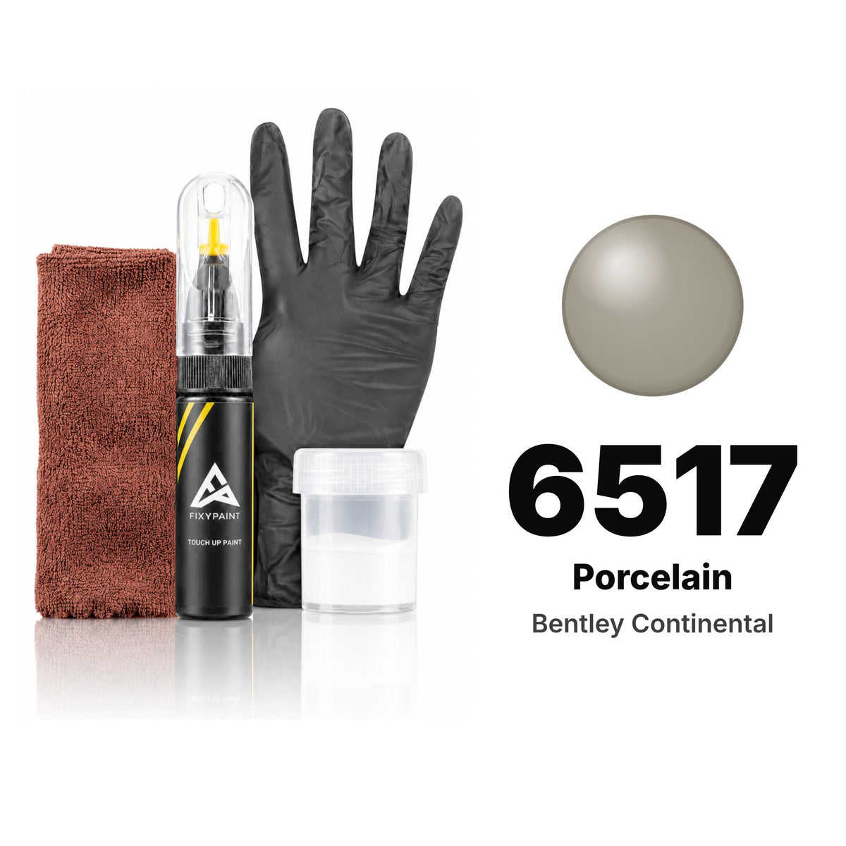 Touch-up paint for Bentley Continental 6517 Porcelain, Complete kit