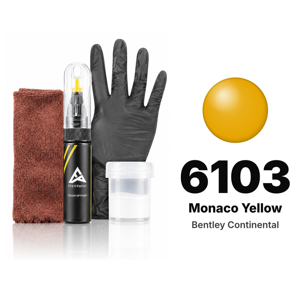 Touch-up paint for Bentley Continental 6103 Monaco Yellow, Complete kit