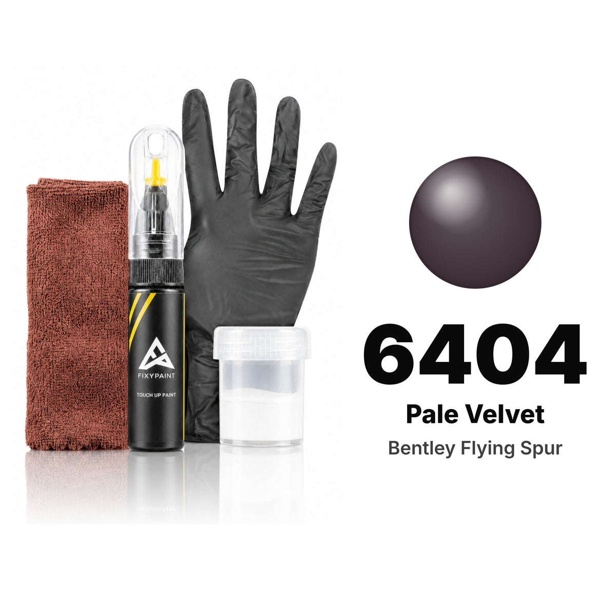 Touch-up paint for Bentley Flying Spur 6404 Pale Velvet, Complete kit