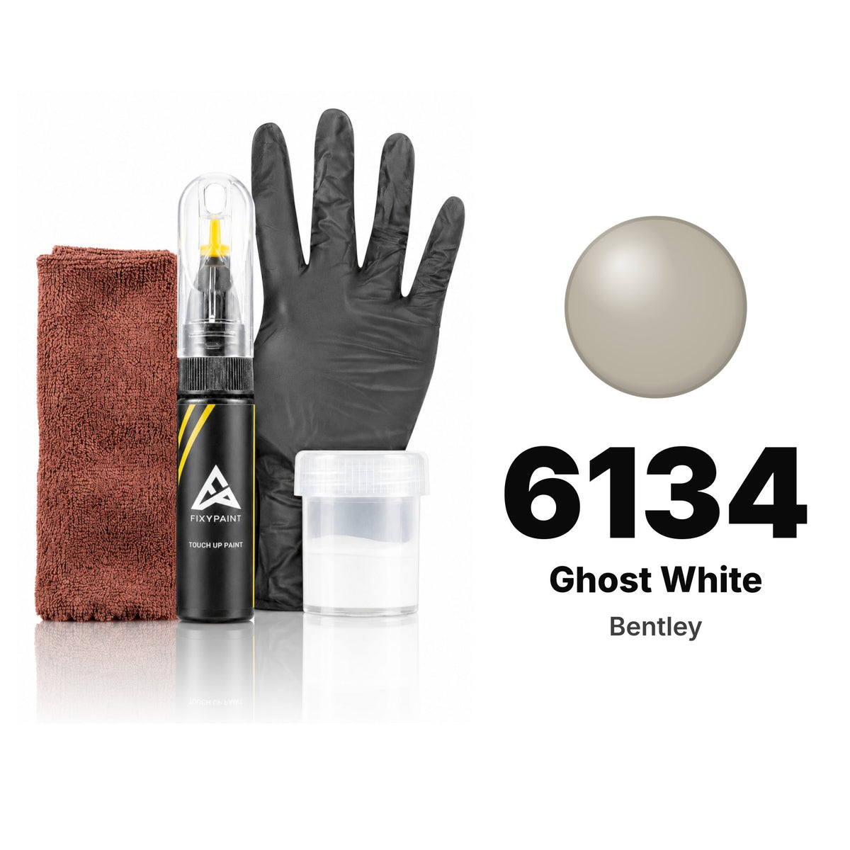 Touch-up paint for Bentley 6134 Ghost White, Complete kit