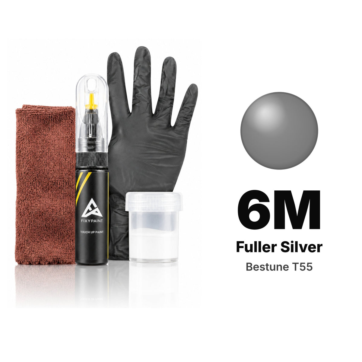Touch-up paint for Bestune T55 6M Fuller Silver, Complete kit