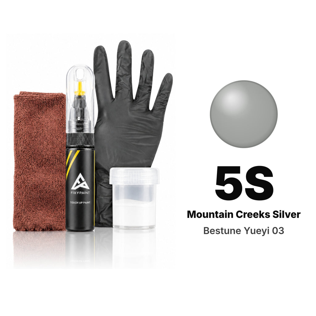 Peinture de retouche pour Bestune Yueyi 03 – 5S Mountain Creeks Silver (2025), kit Complet