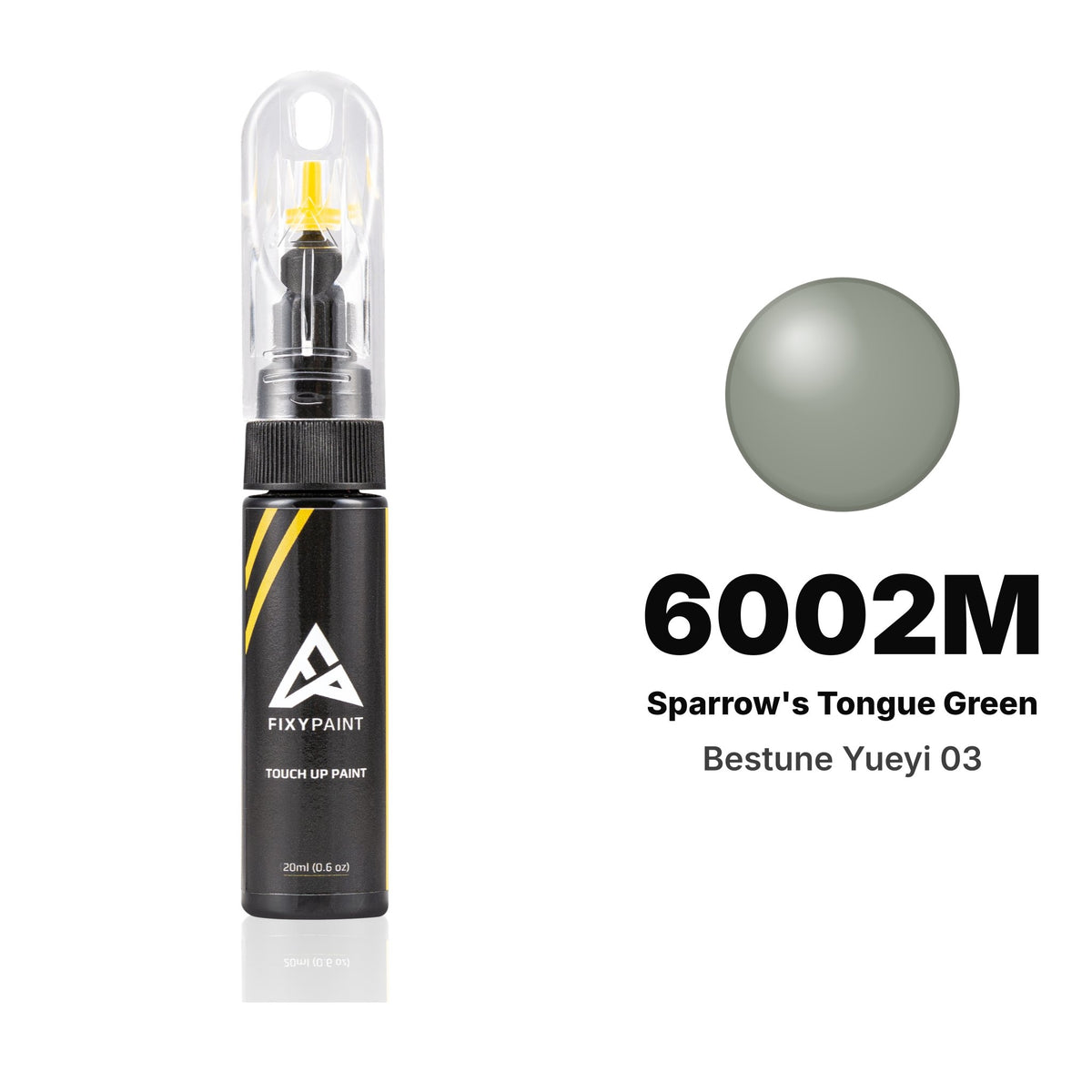 Peinture de retouche pour Bestune Yueyi 03 – 6002M Sparrow's Tongue Green (2025), kit Basique