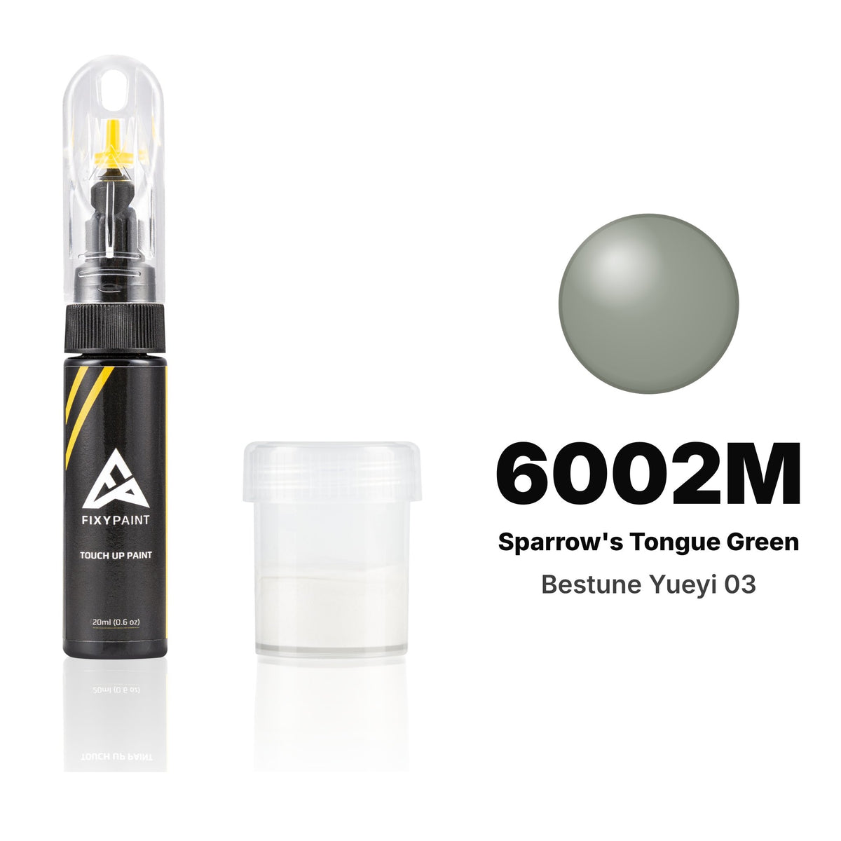 Peinture de retouche pour Bestune Yueyi 03 – 6002M Sparrow's Tongue Green (2025), kit Standard