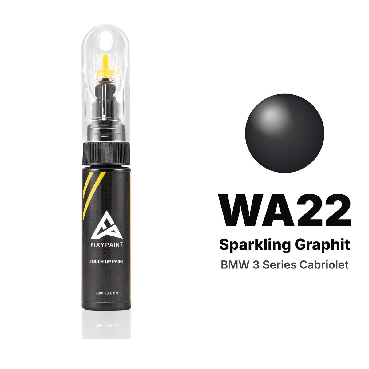 Lackstift für BMW 3er Cabriolet – WA22 Sparkling Graphit (2004–2009), Set Basis