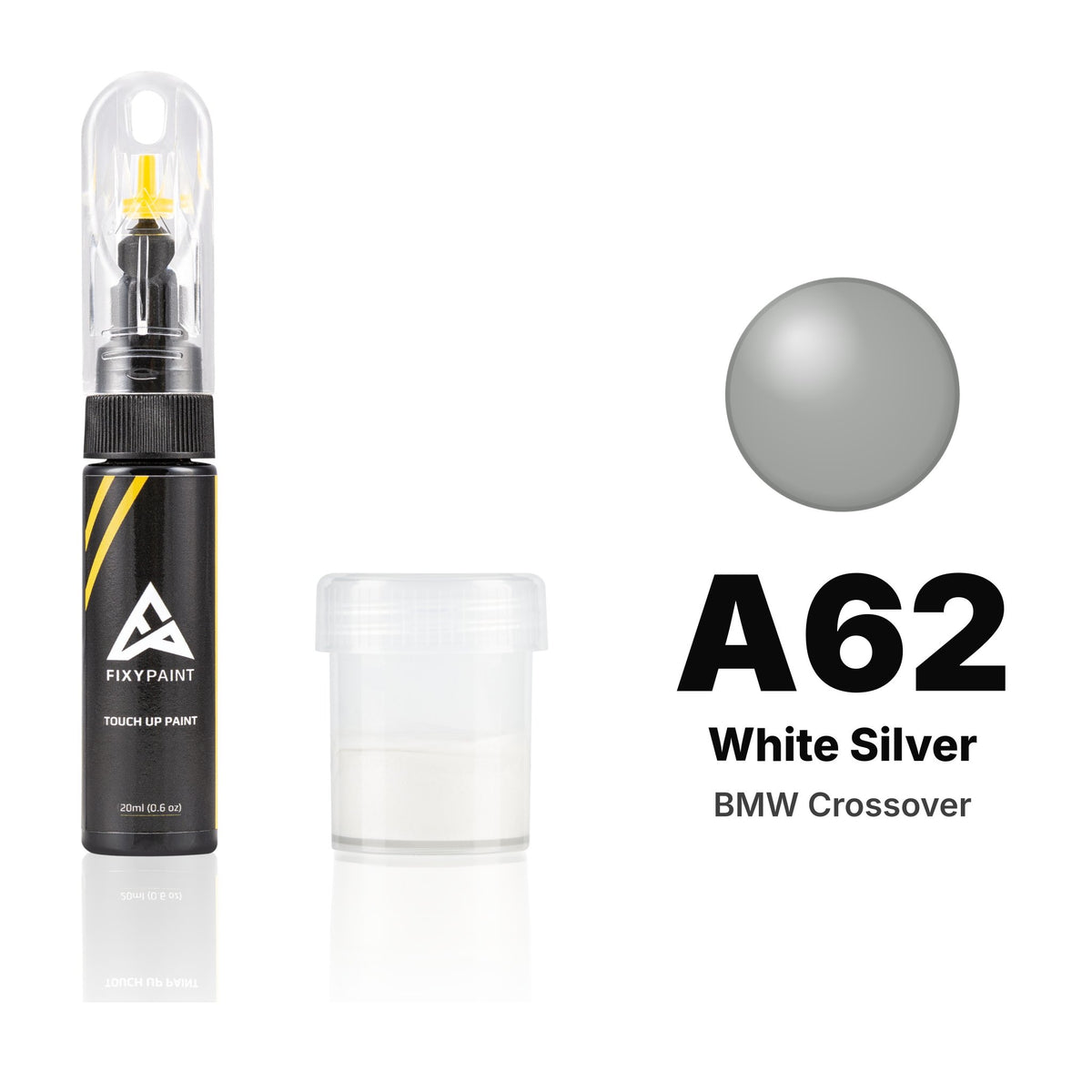 Vernice ritocco per BMW Crossover – A62 White Silver (2018–2024), kit Standard