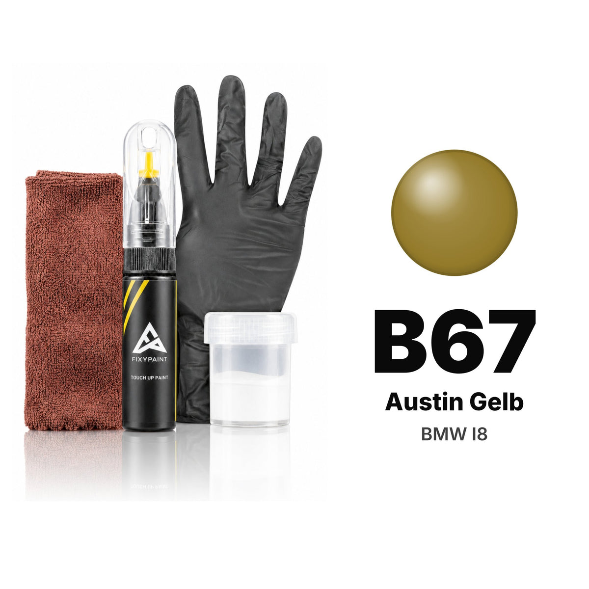 Touch-up paint for BMW i8 B67 Austin Gelb, Complete kit