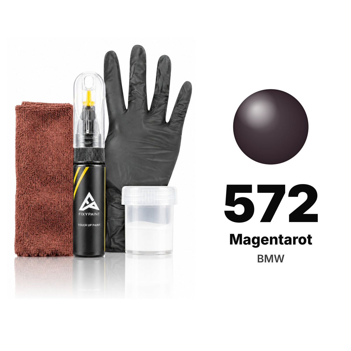 Vernice ritocco per BMW – 572 Magentarot (tutti i modelli, 1985–1990), kit Completo
