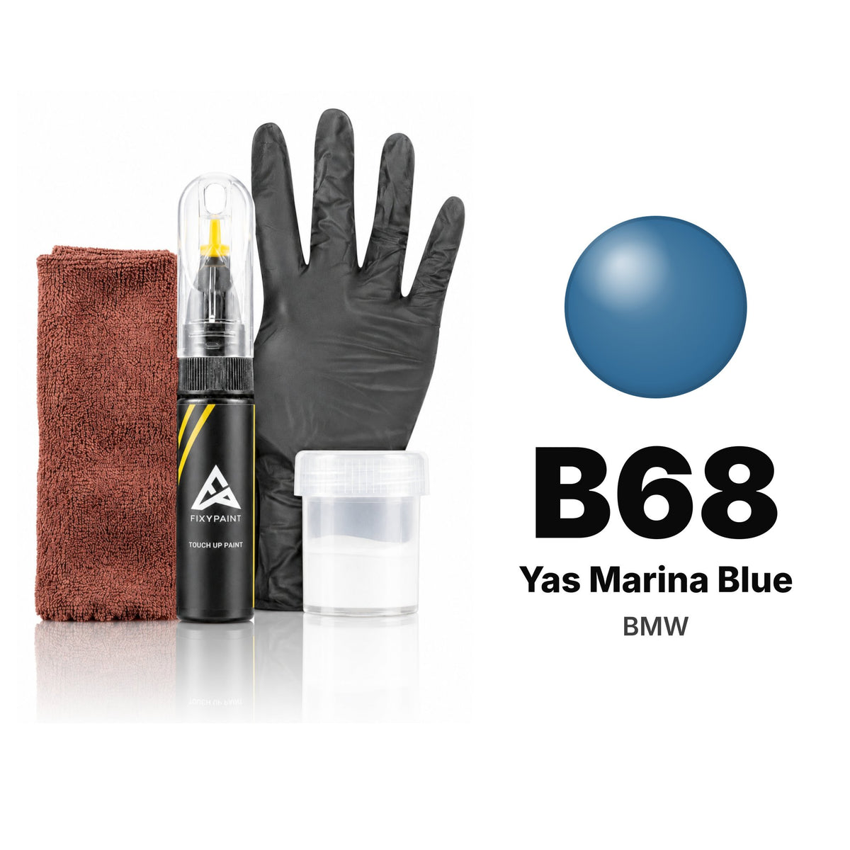 Lackstift für BMW – B68 Yas Marina Blue (alle Modelle, 2013), Set Komplett