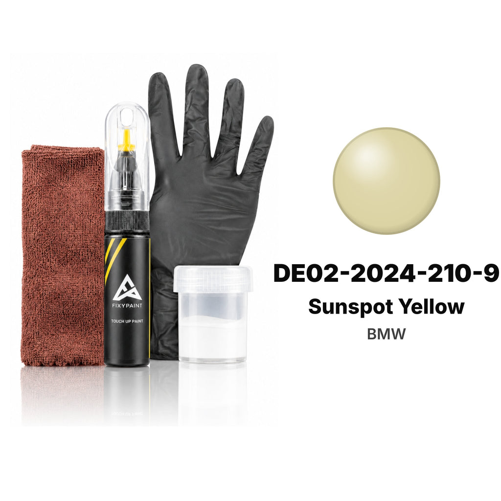 Touch-up paint for BMW DE02-2024-210-9 Sunspot Yellow, Complete kit