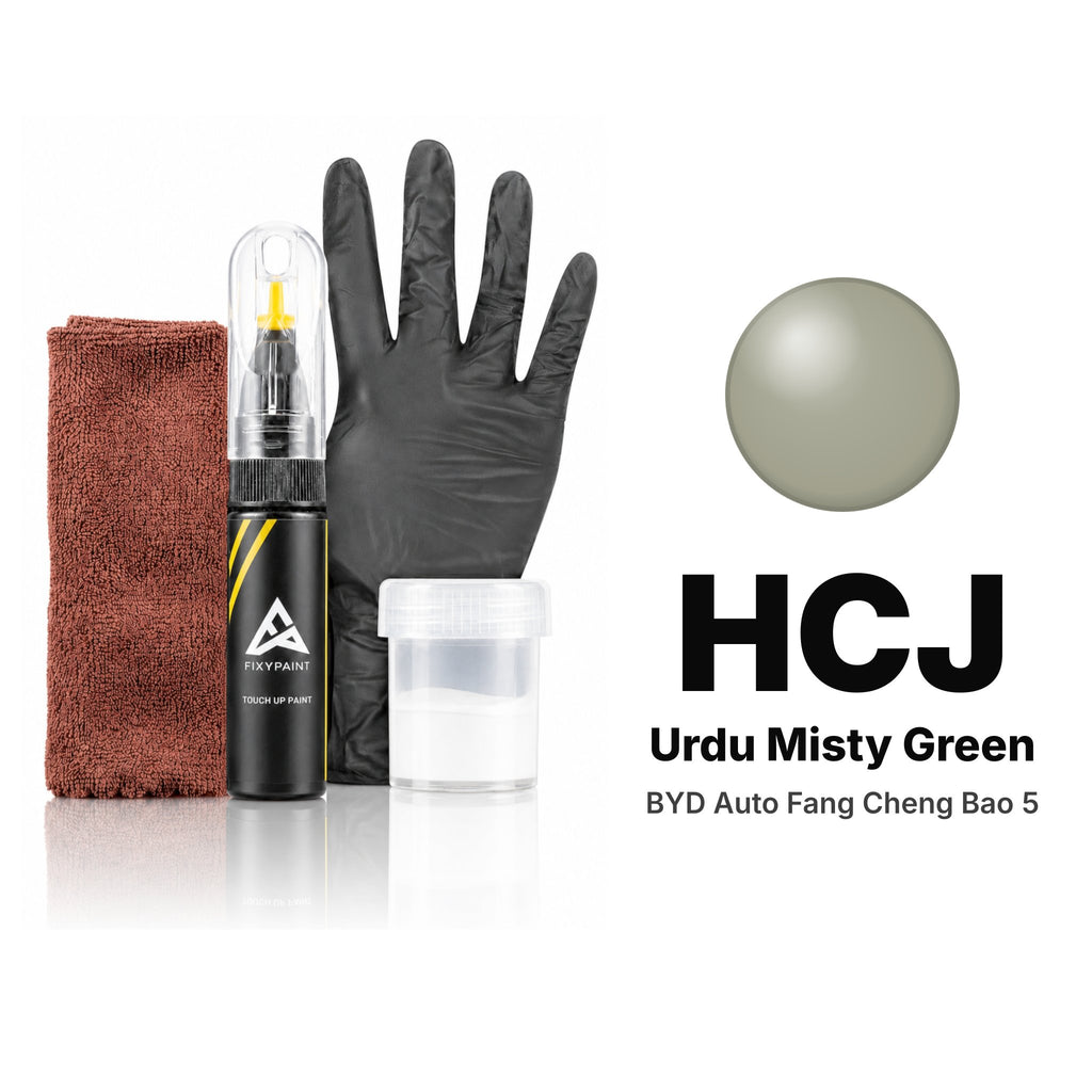 Touch-up paint for BYD Auto Fang Cheng Bao 5 HCJ Urdu Misty Green, Complete kit