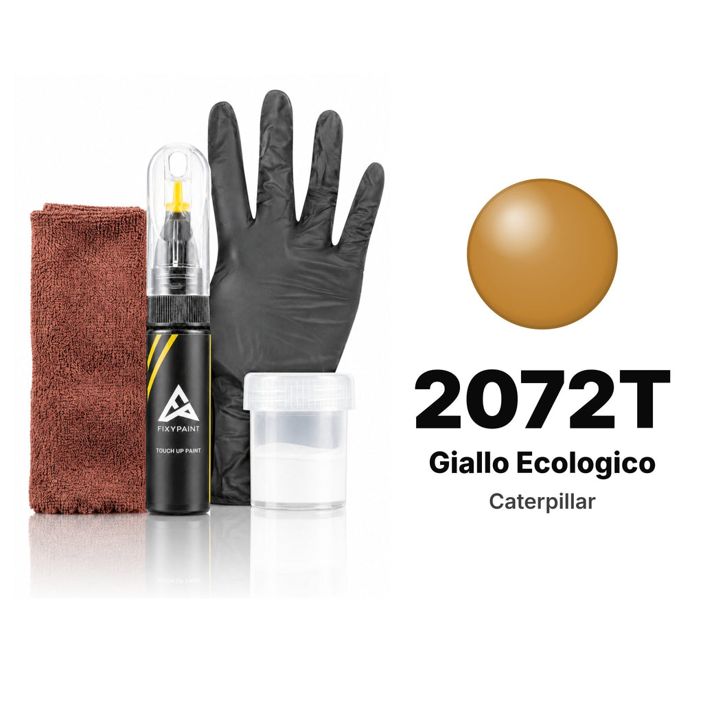 Touch-up paint for Caterpillar 2072T Giallo Ecologico, Complete kit