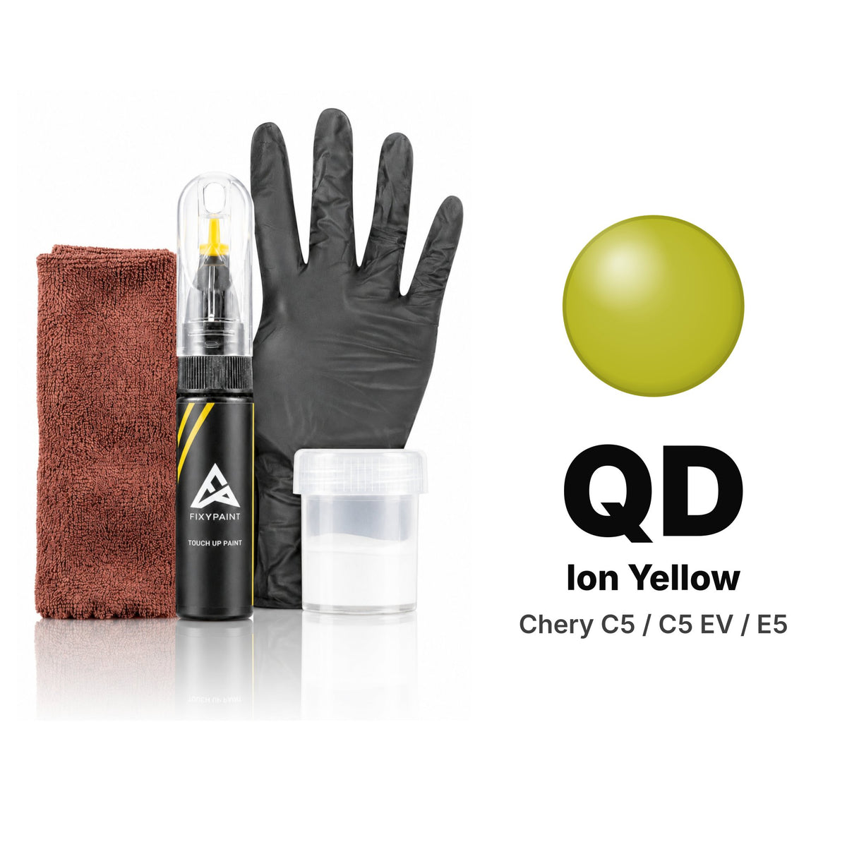 Vernice ritocco per Chery C5 / C5 EV / E5 – QD Ion Yellow (dal 2024), kit Completo